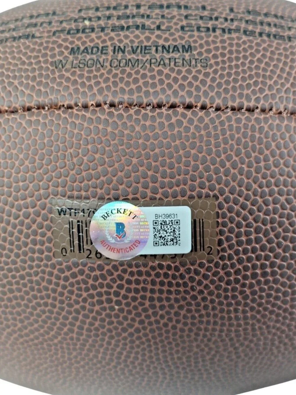 Jerry Jeudy Signed Wilson NFL Football Cleveland Browns Beckett COA